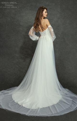 suknia slubna herms bridal Dadao with train and sleeves a