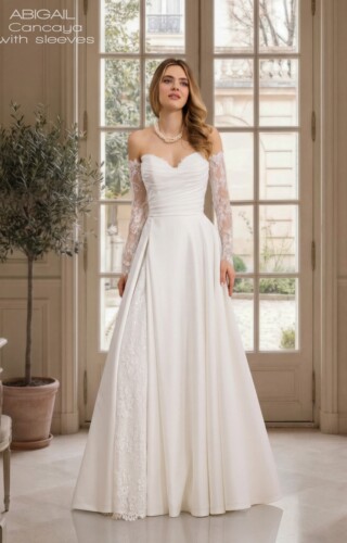 Suknia ślubna Herms Bridal Cancaya with sleeves