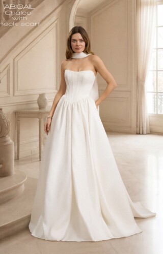 Suknia ślubna Herms Bridal Chalco with neck scarf